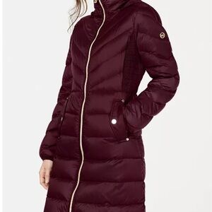 Michael Kors Deep Burgundy Puffer Jacket